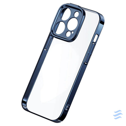 Baseus Glitter Transparent Case and Tempered Glass set for iPhone 14 Pro Max (blue) For smartphones