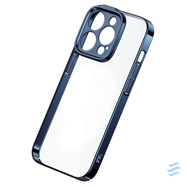Baseus Glitter Transparent Case and Tempered Glass set for iPhone 14 Pro Max (blue) For smartphones
