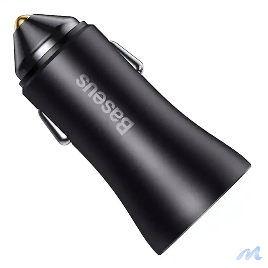 Baseus Golden Contactor Max car charger, 2x USB, 60W (gray)