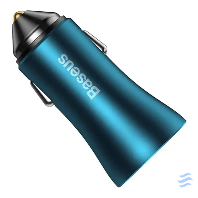 Baseus Golden Contactor Max car charger USB + USB C 60W (blue) Car chargers