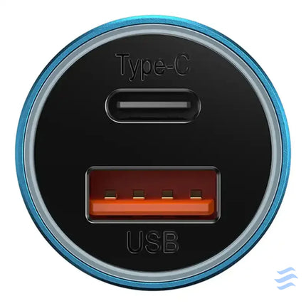 Baseus Golden Contactor Max car charger USB + USB C 60W (blue) Car chargers