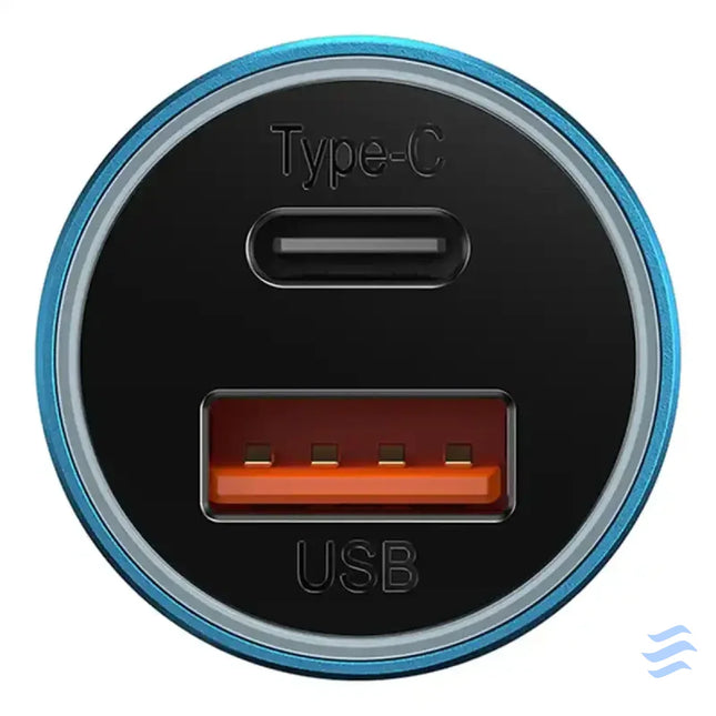 Baseus Golden Contactor Max car charger USB + USB C 60W (blue) Car chargers