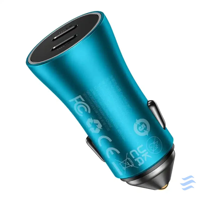 Baseus Golden Contactor Pro car charger 2x USB C 40W (blue) Car chargers