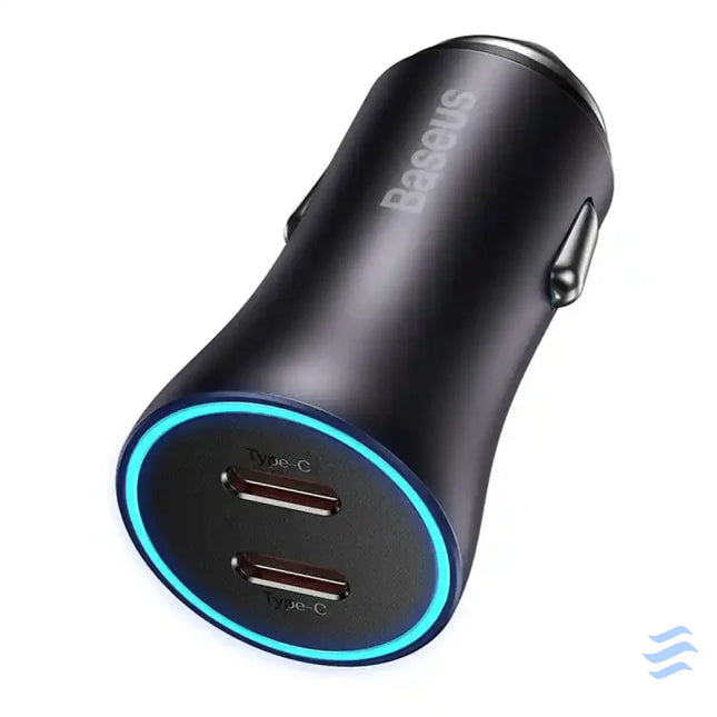 Baseus Golden Contactor Pro car charger 2x USB C 40W (Dark Gray) Car chargers