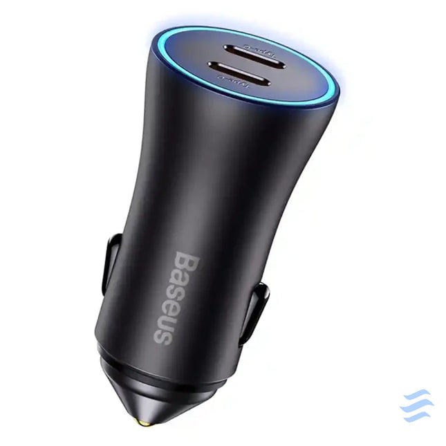 Baseus Golden Contactor Pro car charger 2x USB C 40W (Dark Gray) Car chargers