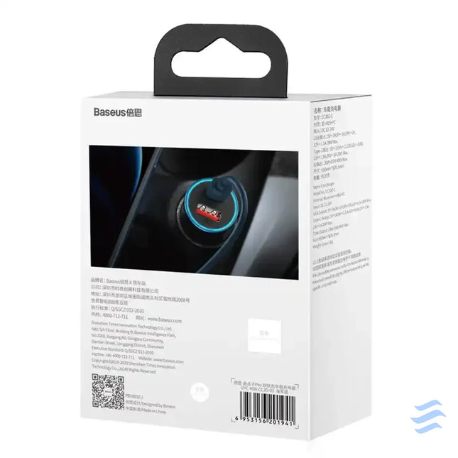 Baseus Golden Contactor Pro car charger USB + USB C QC4.0 + PD SCP 40W (blue) Car chargers
