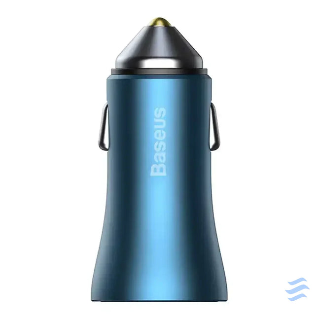 Baseus Golden Contactor Pro car charger USB + USB C QC4.0 + PD SCP 40W (blue) + USB C Lightning cable 1m (blue) Car