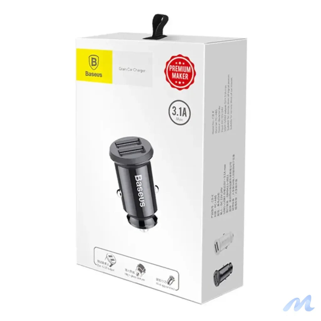Baseus Grain Car Charger 2x USB 5V 3.1A (black)