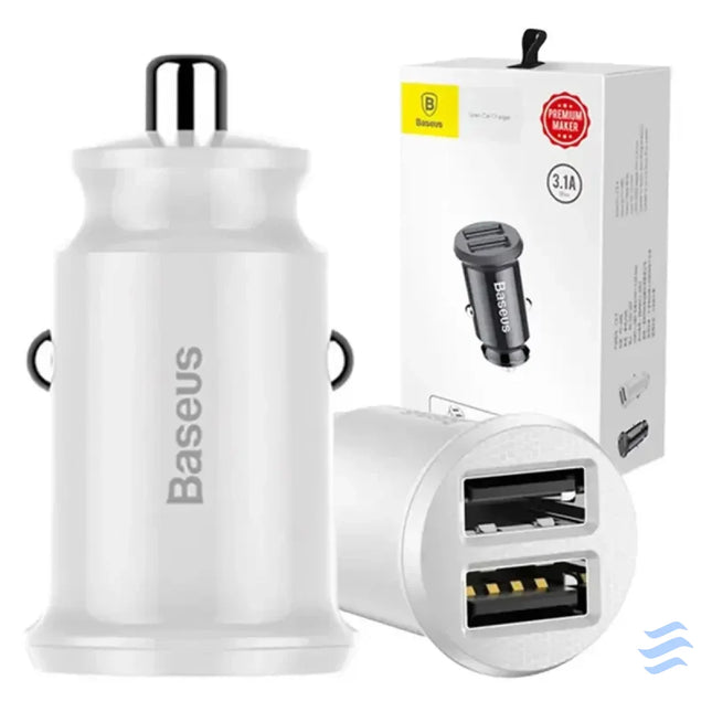 Baseus Grain Car Charger 2x USB 5V 3.1A (white) Car chargers