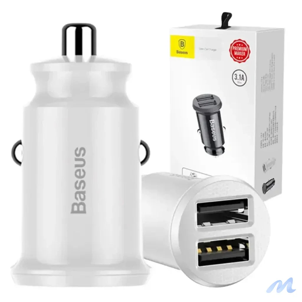 Baseus Grain Car Charger 2x USB 5V 3.1A (white)