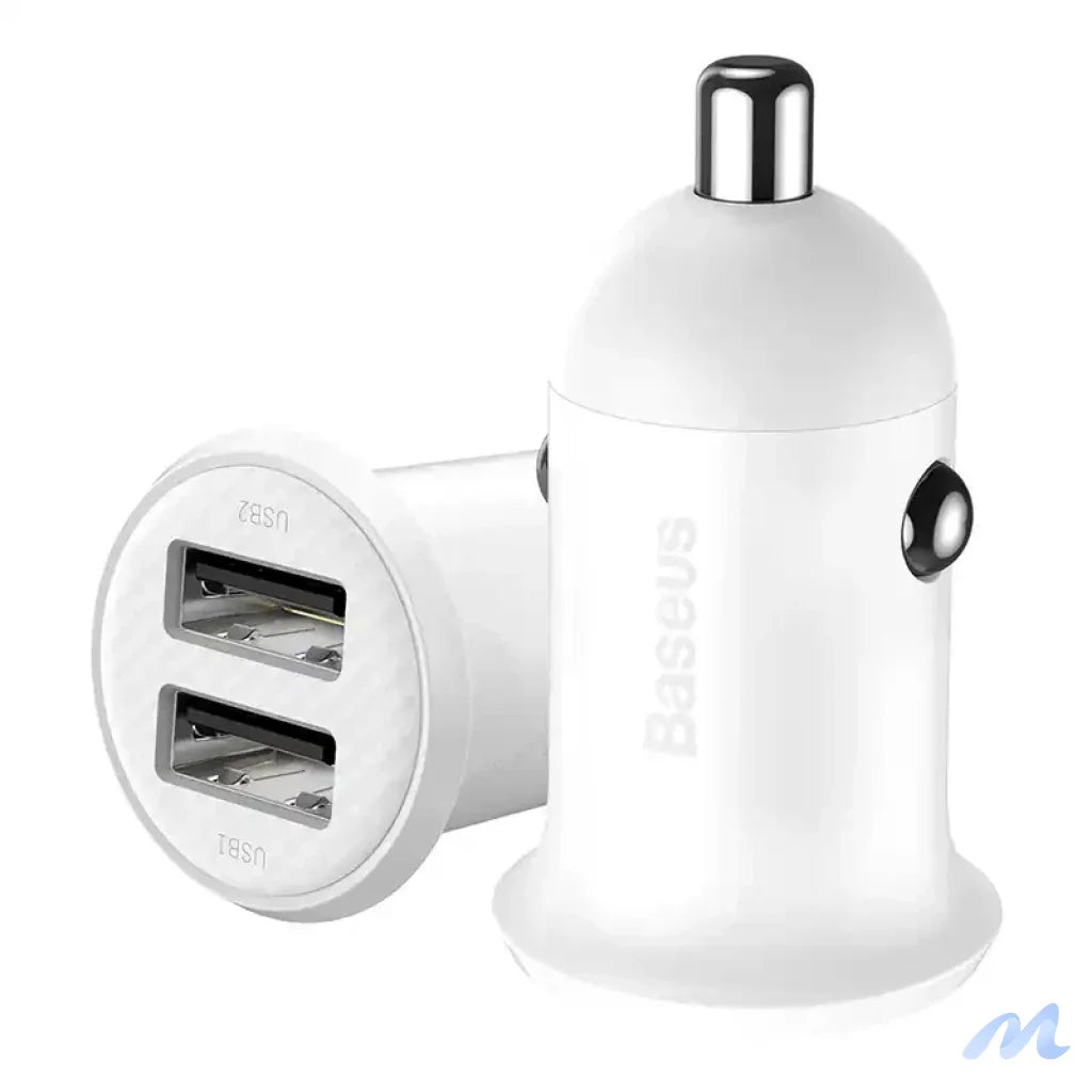Baseus Grain Pro Car Charger 2x USB 4.8A (white)