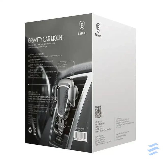 Baseus gravitational grip on the car grid black Phone holders