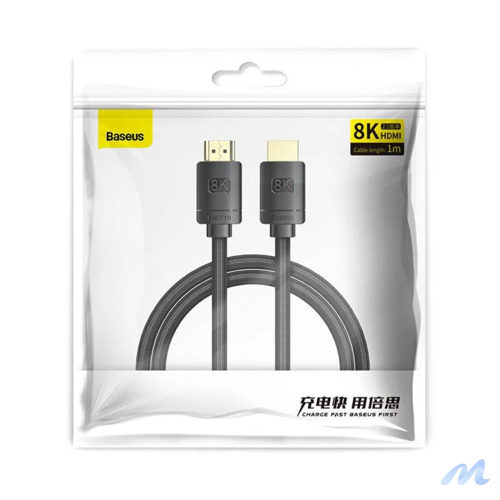 Baseus High Definition Series HDMI 2.1 cable, 8K 60Hz, 3D, HDR, 48Gbps, 1m (black)