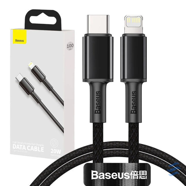 Baseus High Density Braided Cable Type C to Lightning PD 20W 1m (Black) USB C to Lightning