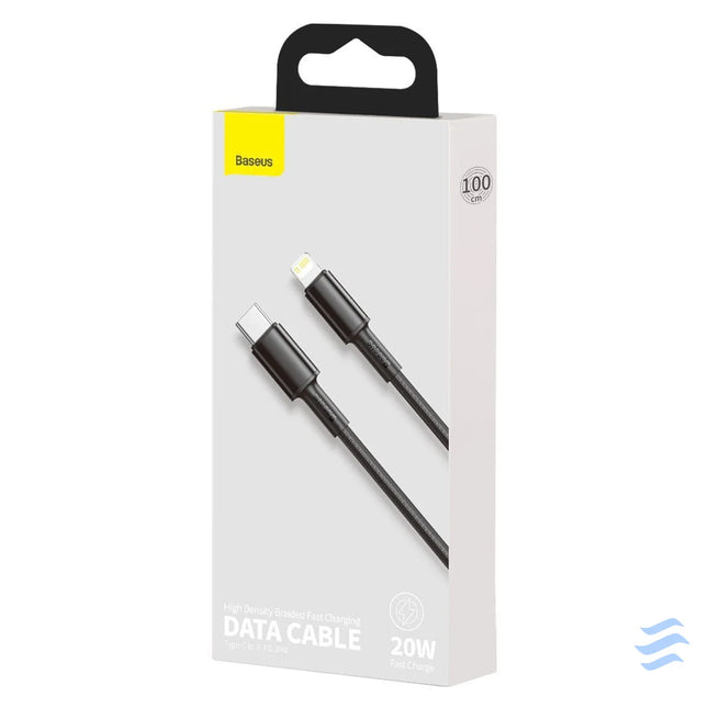 Baseus High Density Braided Cable Type C to Lightning PD 20W 1m (Black) USB C to Lightning