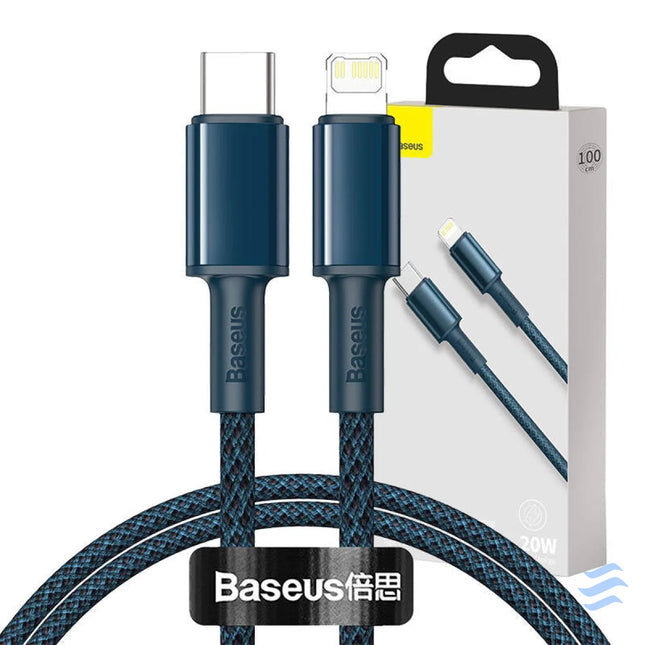 Baseus High Density Braided Cable Type C to Lightning PD 20W 1m (blue) USB C to Lightning