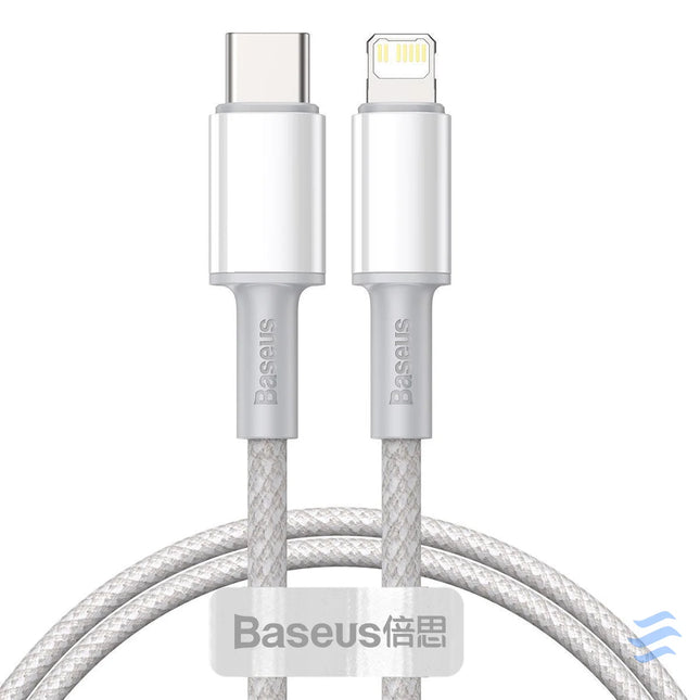 Baseus High Density Braided Cable Type C to Lightning PD 20W 1m (white) USB C to Lightning