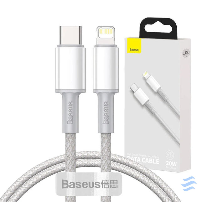 Baseus High Density Braided Cable Type C to Lightning PD 20W 1m (white) USB C to Lightning