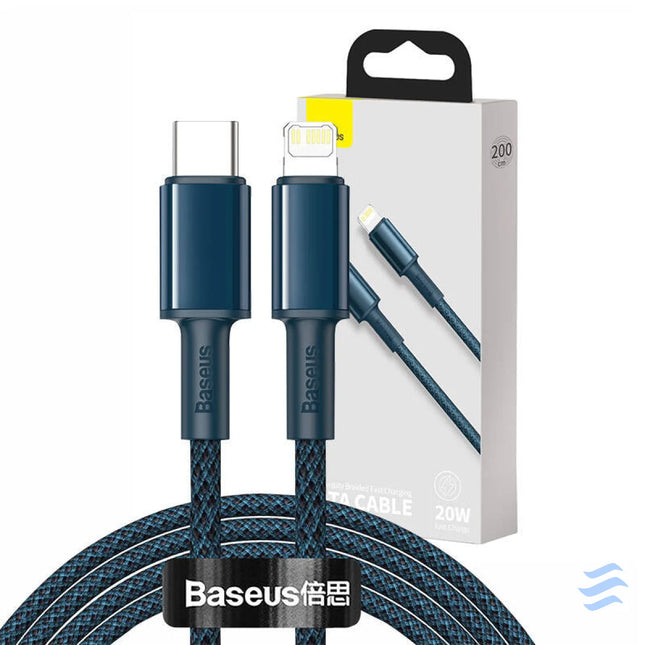 Baseus High Density Braided Cable Type C to Lightning PD 20W 2m (blue) USB C to Lightning