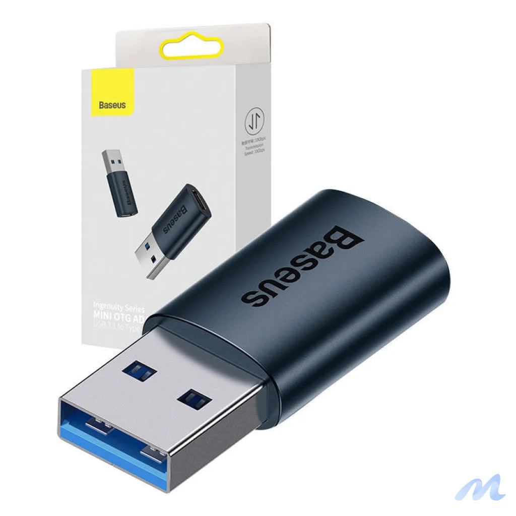 Baseus Ingenuity USB-A to USB-C adapter OTG (blue)