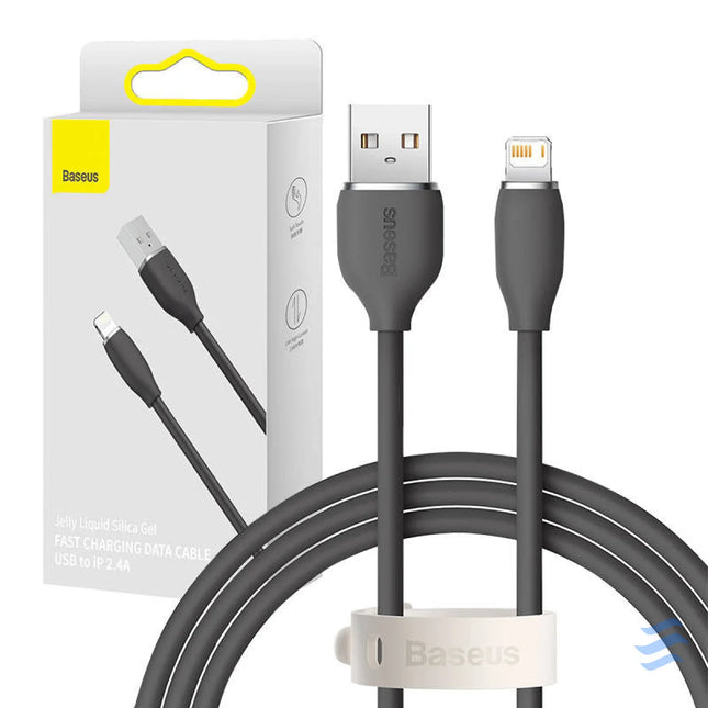 Baseus Jelly cable USB to Lightning 2,4A 1,2m (black) USB to Lightning