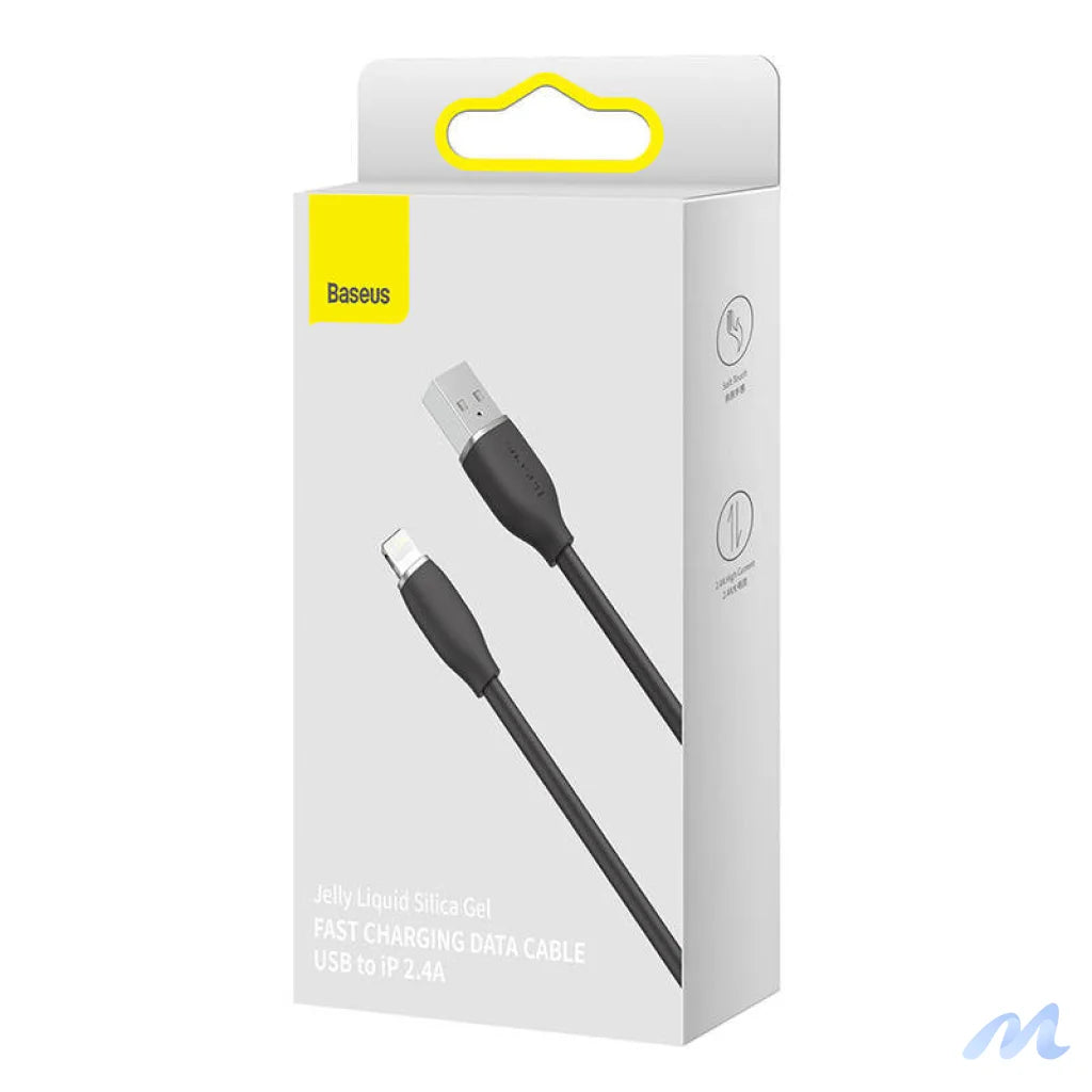 Baseus Jelly  cable USB to Lightning, 2,4A, 1,2m (black)