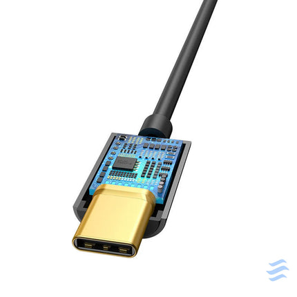 Baseus L54 Audio Adapter USB C + mini jack 3,5mm (Black) Audio adapters