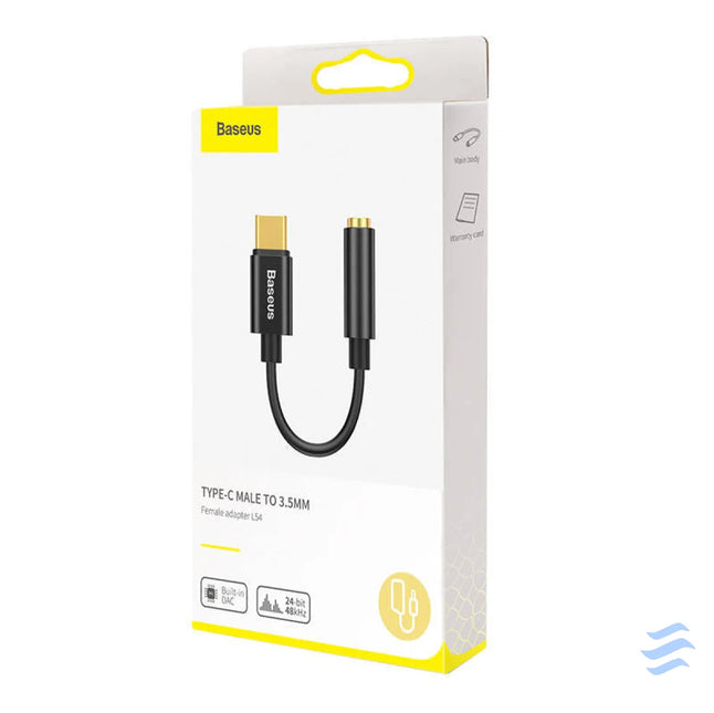 Baseus L54 Audio Adapter USB C + mini jack 3,5mm (Black) Audio adapters