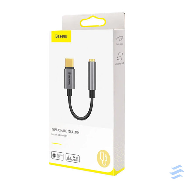 Baseus L54 Audio Adapter USB C + mini jack 3,5mm (Black + Gray) Audio adapters