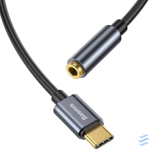 Baseus L54 Audio Adapter USB C + mini jack 3,5mm (Black + Gray) Audio adapters