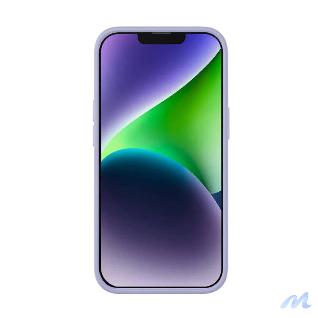 Baseus Liquid Silica Gel Case for iPhone 14 Plus (lavender)+ tempered glass + cleaning kit