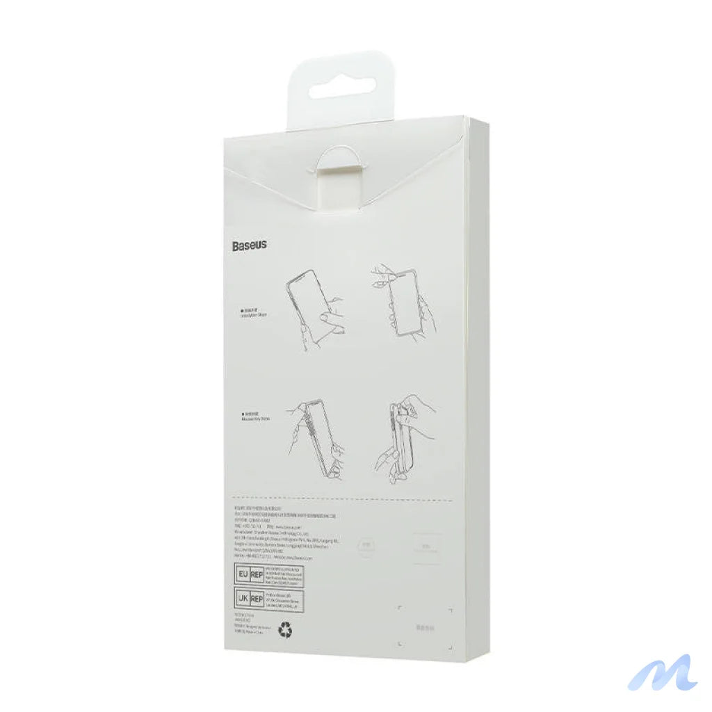 Baseus Liquid Silica Gel Case for iPhone 14 Pro (Elderberry)+ tempered glass + cleaning kit