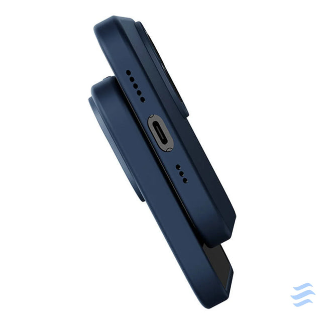 Baseus Liquid Silica Magnetic Case and Tempered Glass set for iPhone 14 Plus (blue) For smartphones