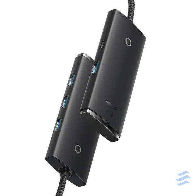 Baseus Lite Series Hub 4in1 USB C to 4x USB 3.0 + USB C 1m (Black) Hubs
