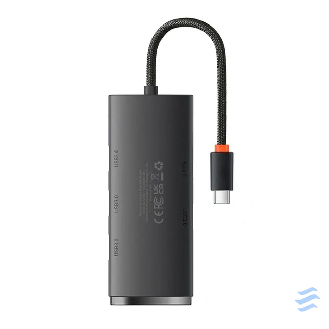 Baseus Lite Series Hub 4in1 USB C to 4x USB 3.0 + USB C 25cm (Black) Hubs
