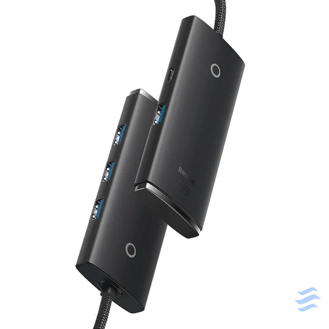 Baseus Lite Series Hub 4in1 USB C to 4x USB 3.0 + USB C 25cm (Black) Hubs