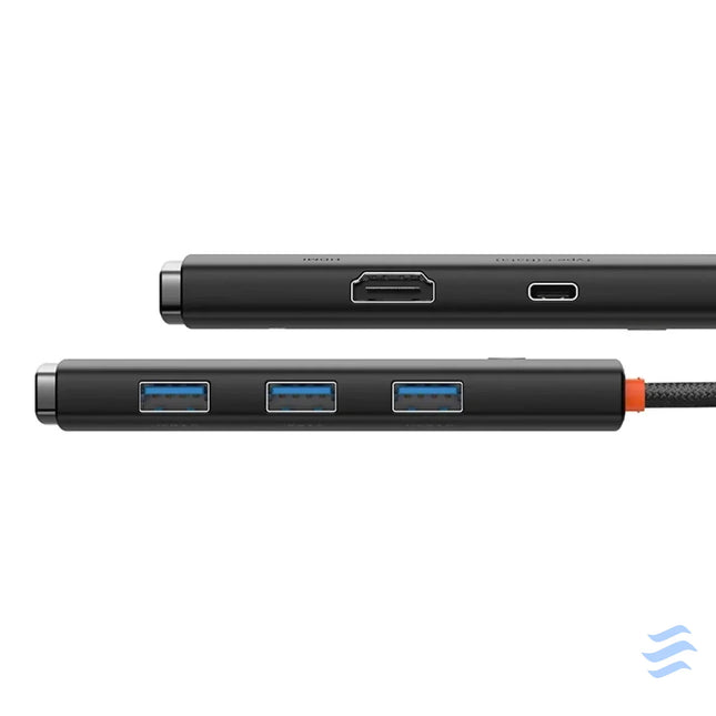 Baseus Lite Series Hub 5w1 USB C to 3x USB 3.0 + USB C + HDMI (black) Hubs