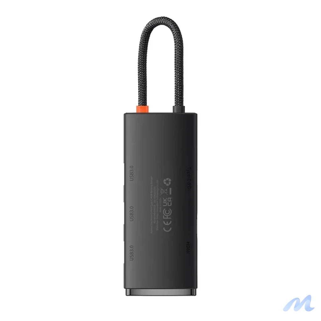 Baseus Lite Series Hub 5w1 USB-C to 3x USB 3.0 + USB-C + HDMI (black)
