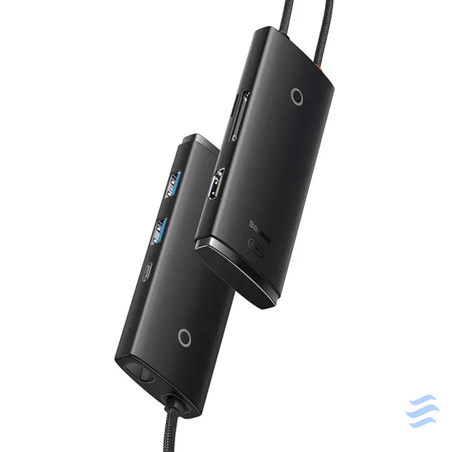 Baseus Lite Series Hub 6w1 USB C to 2x USB 3.0 + USB C + HDMI + SD/TF (black) Hubs