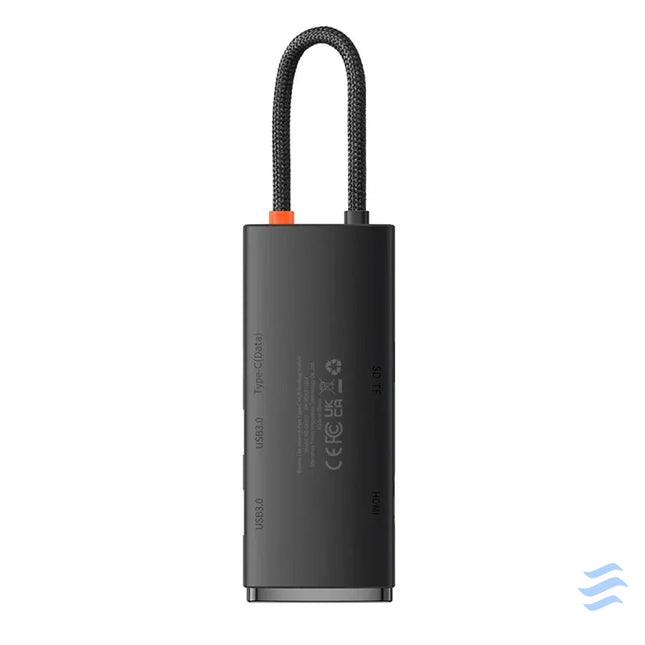 Baseus Lite Series Hub 6w1 USB C to 2x USB 3.0 + USB C + HDMI + SD/TF (black) Hubs