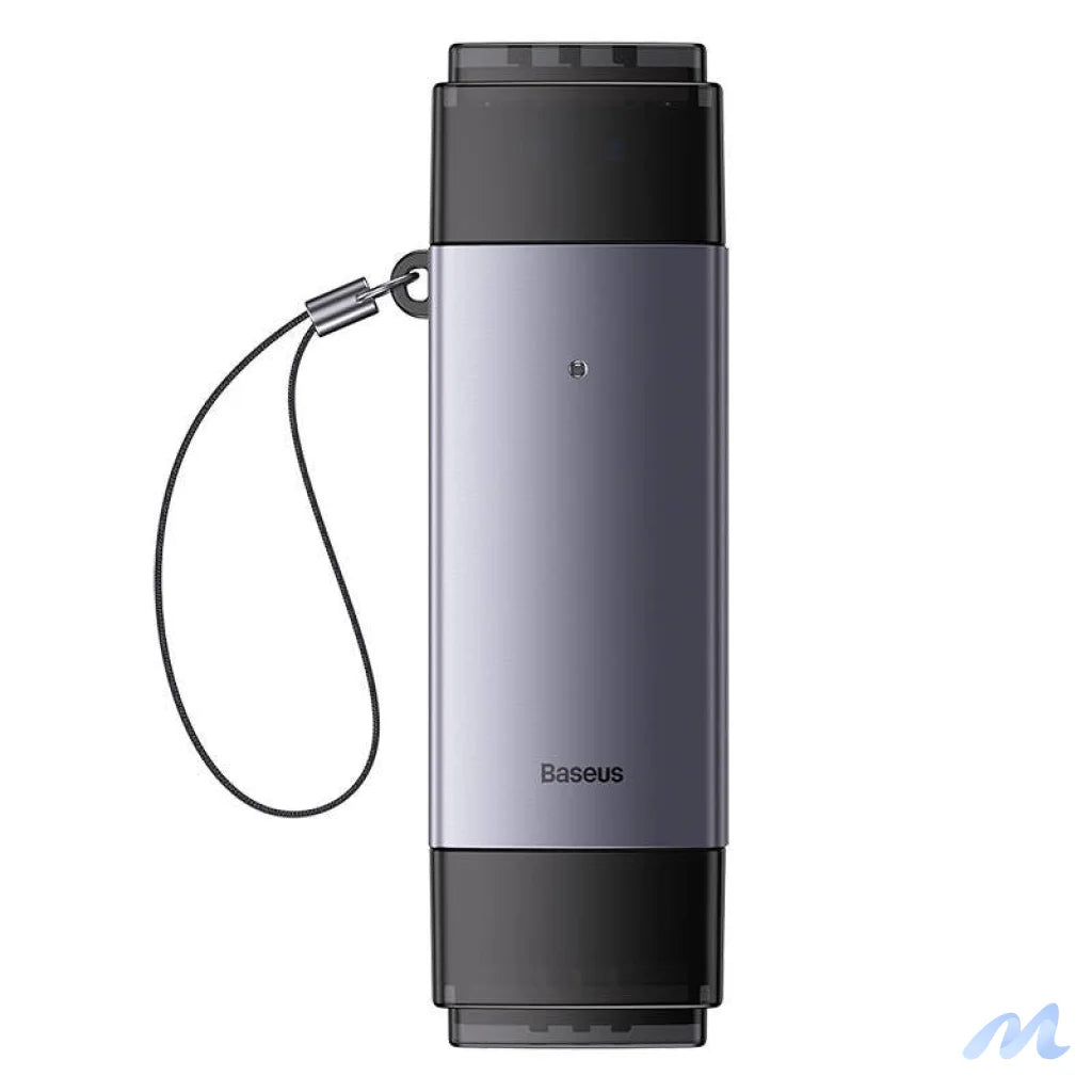 Baseus Lite Series SD/TF memory card reader, USB + USB-C (gray)