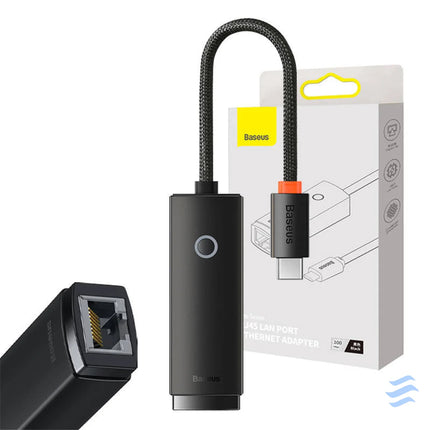 Baseus Lite Series USB C to RJ45 network adapter 100Mbps (black) Adapters connectors and converters