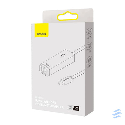 Baseus Lite Series USB C to RJ45 network adapter 100Mbps (black) Adapters connectors and converters