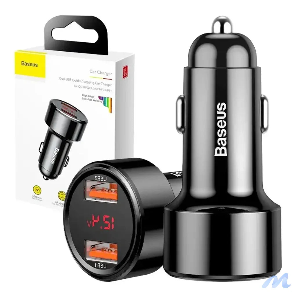Baseus Magic Car Charger 2x USB QC 3.0 45W (black)