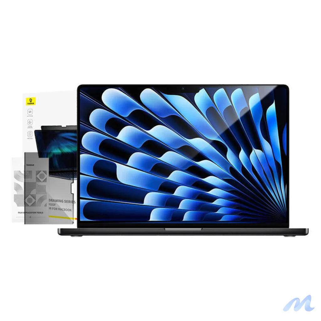 Baseus Magic Drawing magnetic protective privacy overlay for MacBook Air 15.3" (2023/2024) + cleaning kit (transparent)