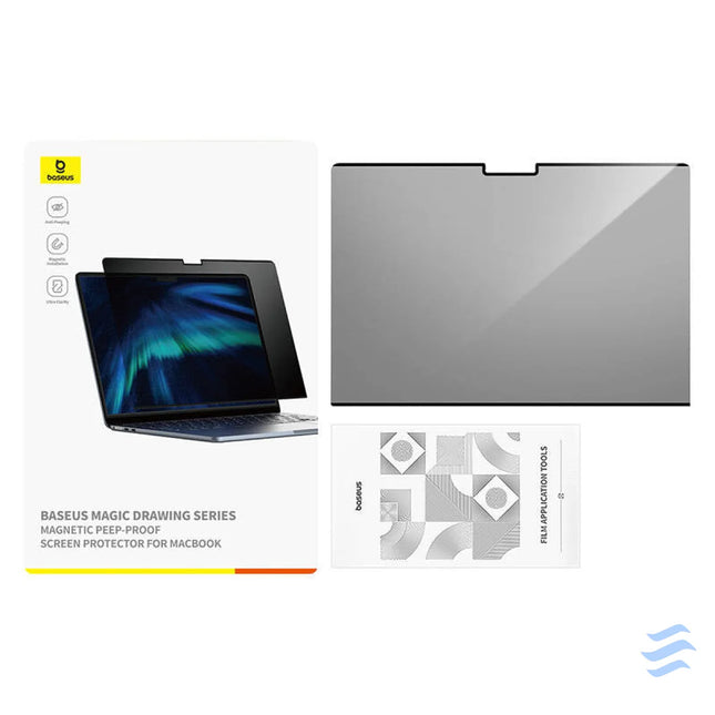 Baseus Magic Drawing magnetic protective privacy overlay for MacBook Pro 13’’ (2022) + cleaning kit (transparent) For