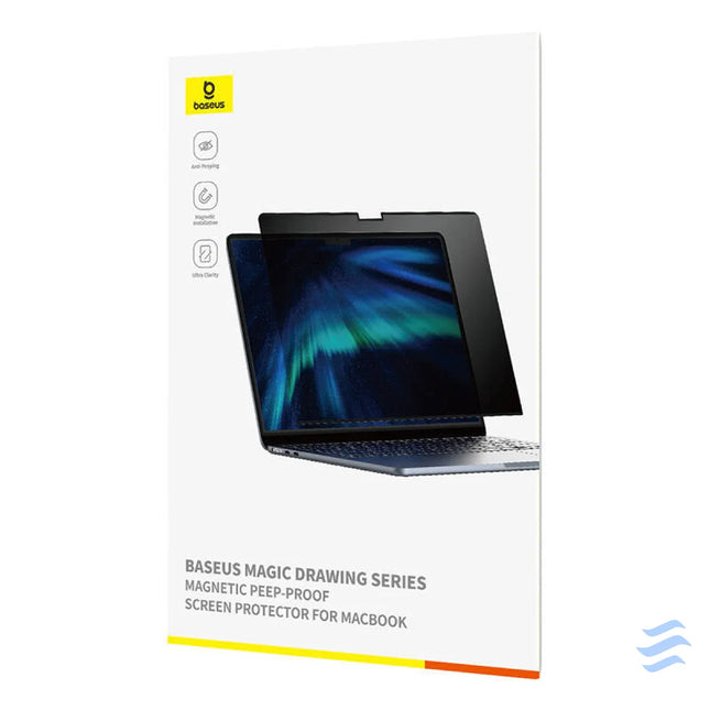 Baseus Magic Drawing magnetic protective privacy overlay for MacBook Pro 16’’ (2021/2023) + cleaning kit (transparent)