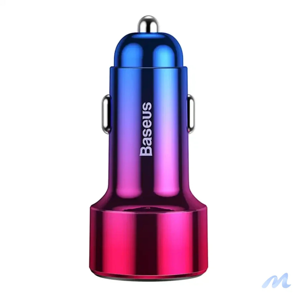Baseus Magic USB + USB-C QC 4.0 PD 45W car charger (red-blue).