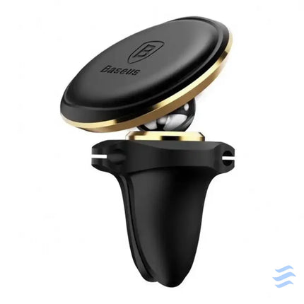 Baseus Magnetic Air Vent Car Mount Holder with cable clip Gold Phone holders