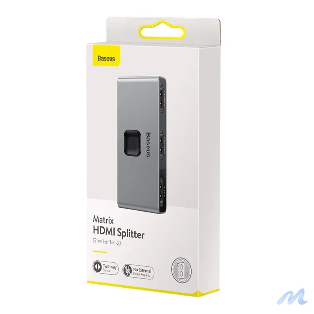 Baseus Matrix Two-way divider / splitter HDMI, 2x1 / 1x2, 4K